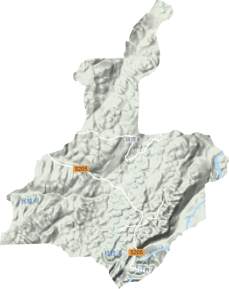 銅鑼鄉地形圖