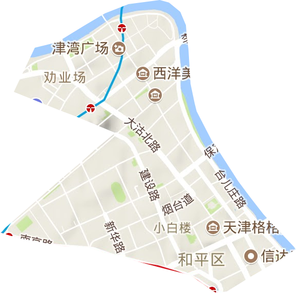小白樓街道地形圖