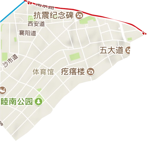 體育館街道地形圖
