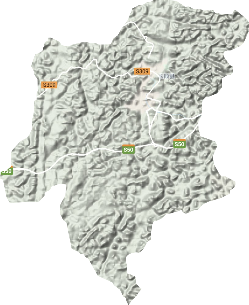 長(zhǎng)寨鎮(zhèn)地形圖