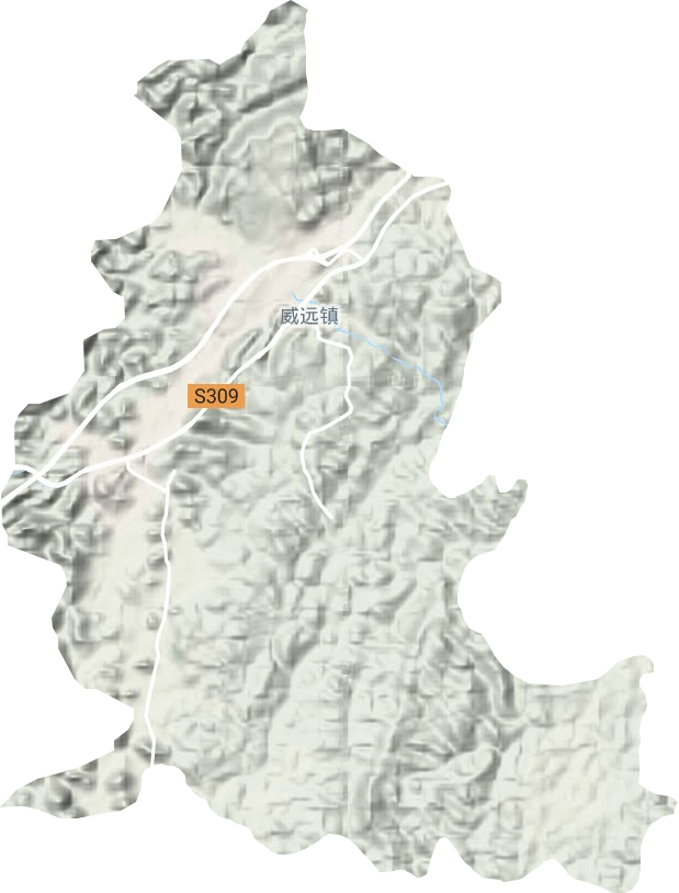 威遠(yuǎn)鎮(zhèn)地形圖
