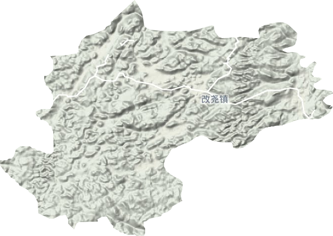 改堯鎮地形圖