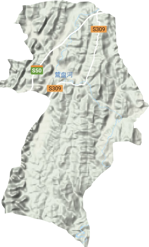 營盤鄉地形圖