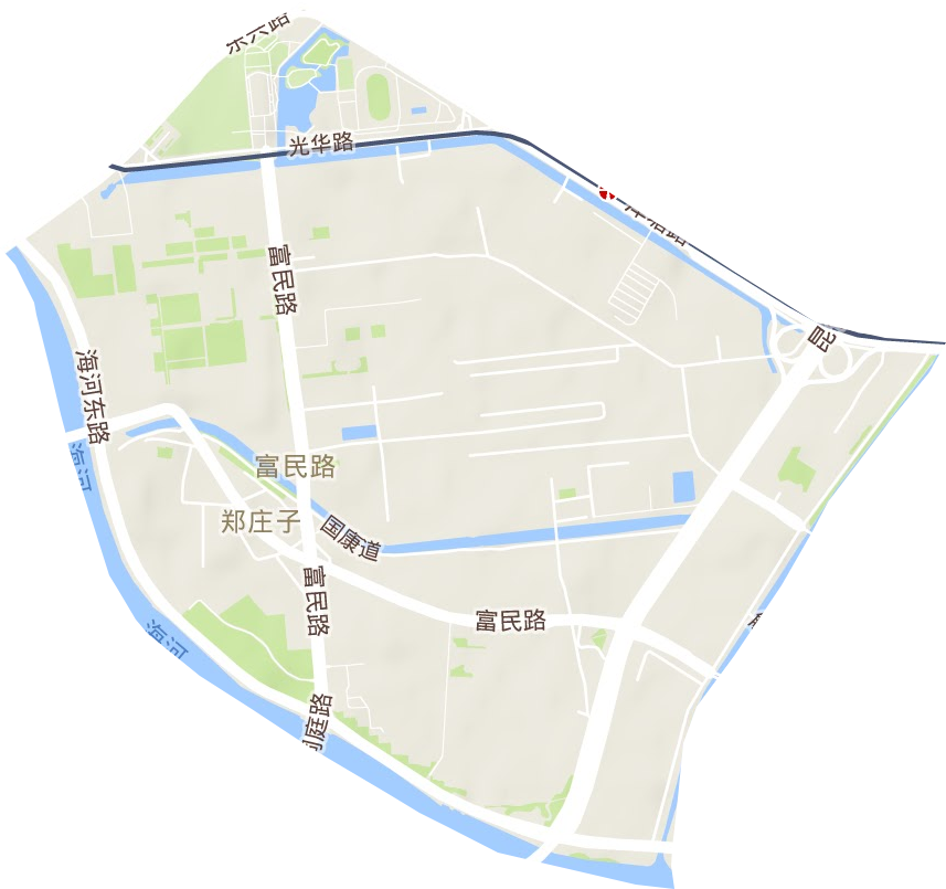 富民路街道地形圖