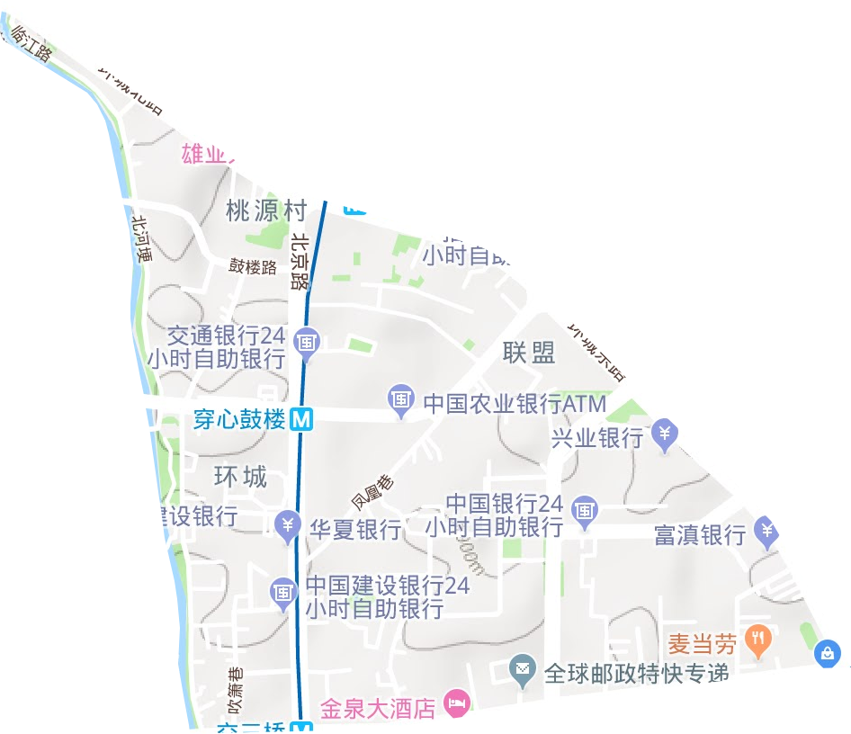 鼓樓街道地形圖