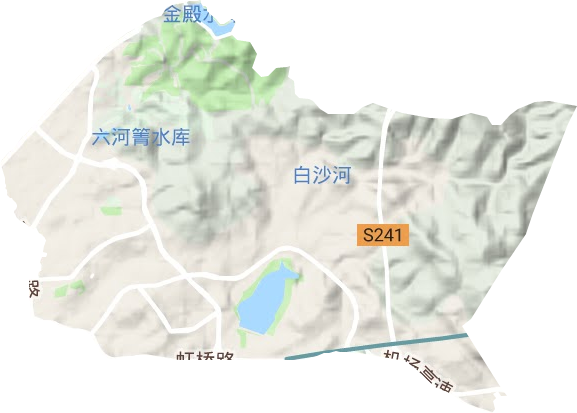 青云街道地形圖