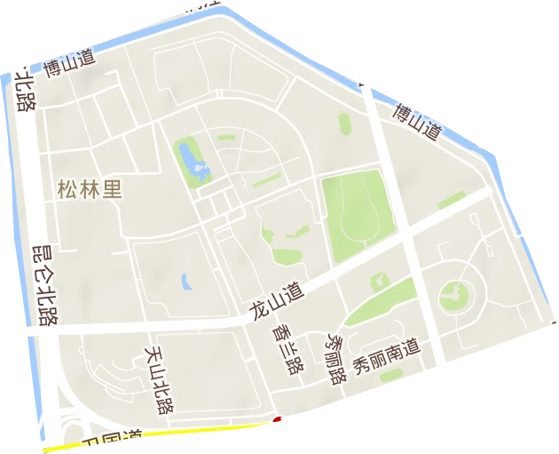 魯山道街道地形圖