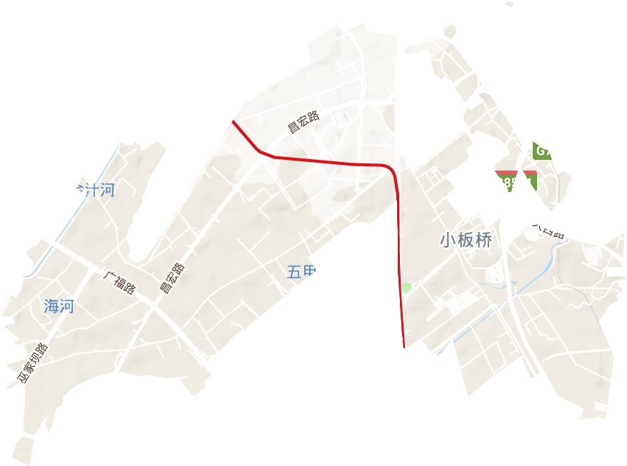 小板橋街道地形圖