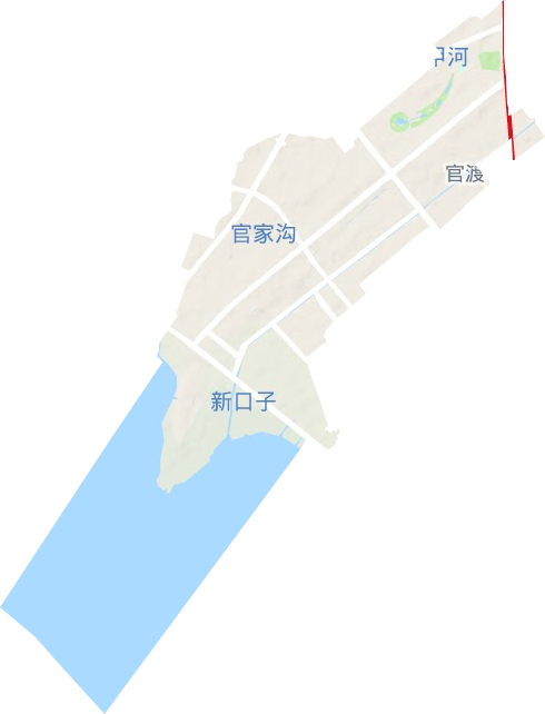 官渡街道地形圖