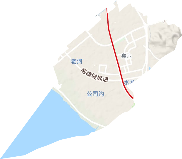 矣六街道地形圖