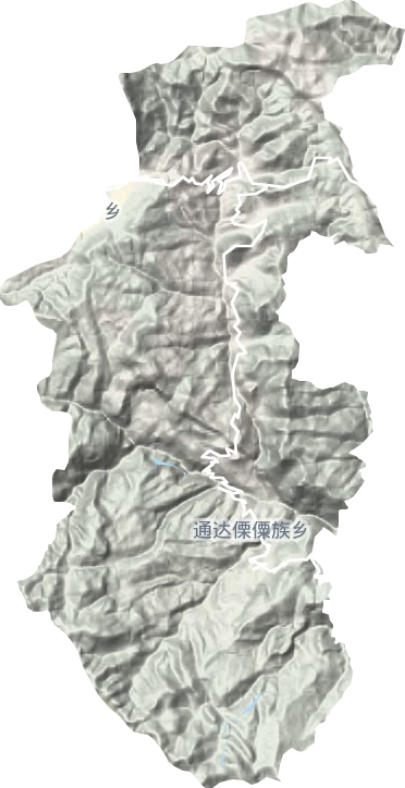 通達傈僳族鄉地形圖