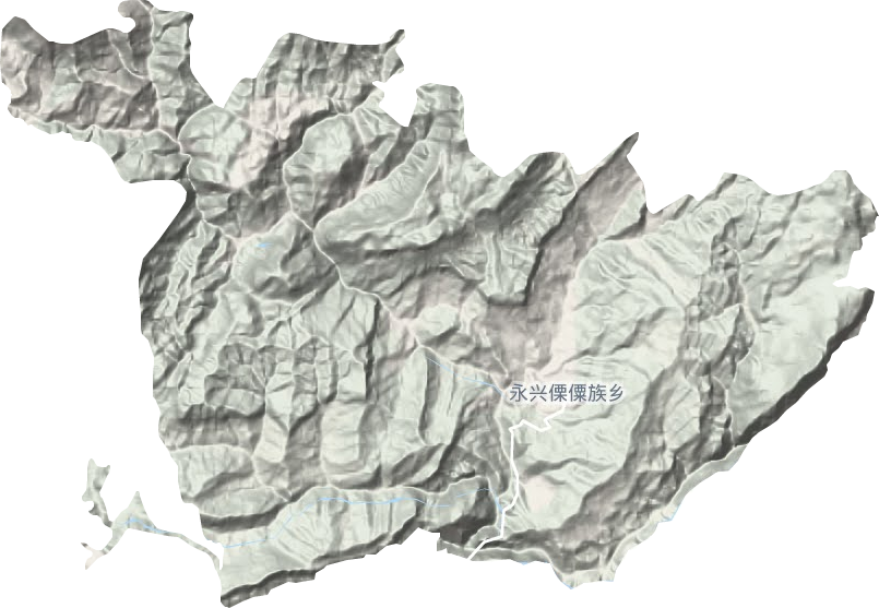 永興傈僳族鄉地形圖