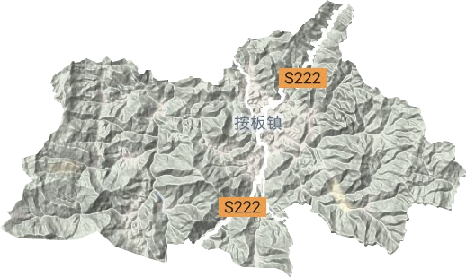 按板鎮(zhèn)地形圖