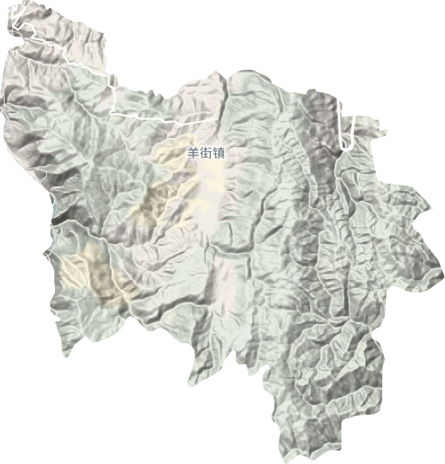 羊街鎮(zhèn)地形圖