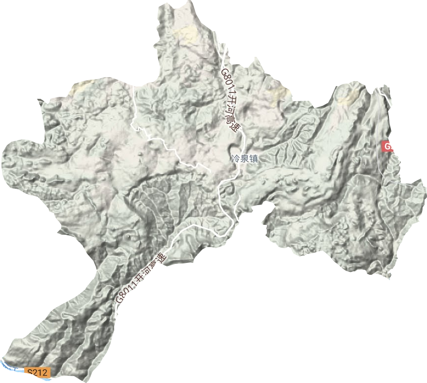 冷泉鎮(zhèn)地形圖