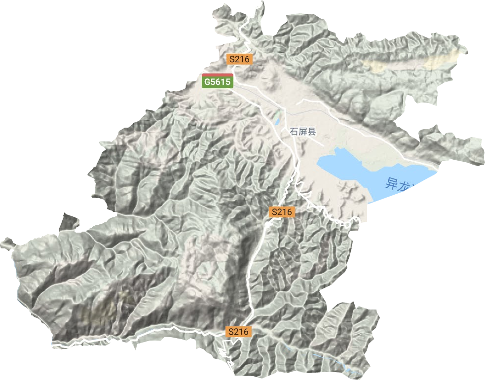 異龍鎮(zhèn)地形圖