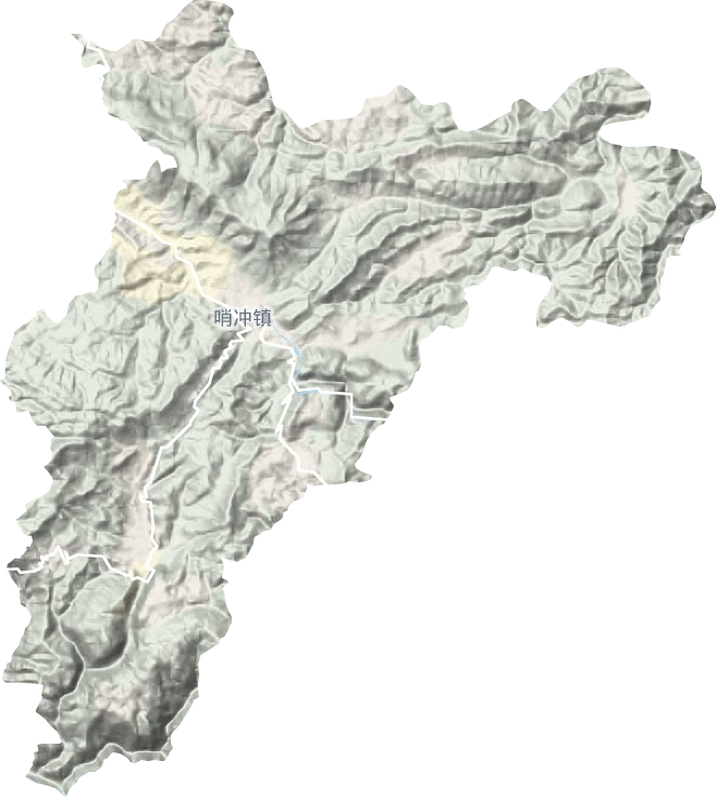 哨沖鎮地形圖