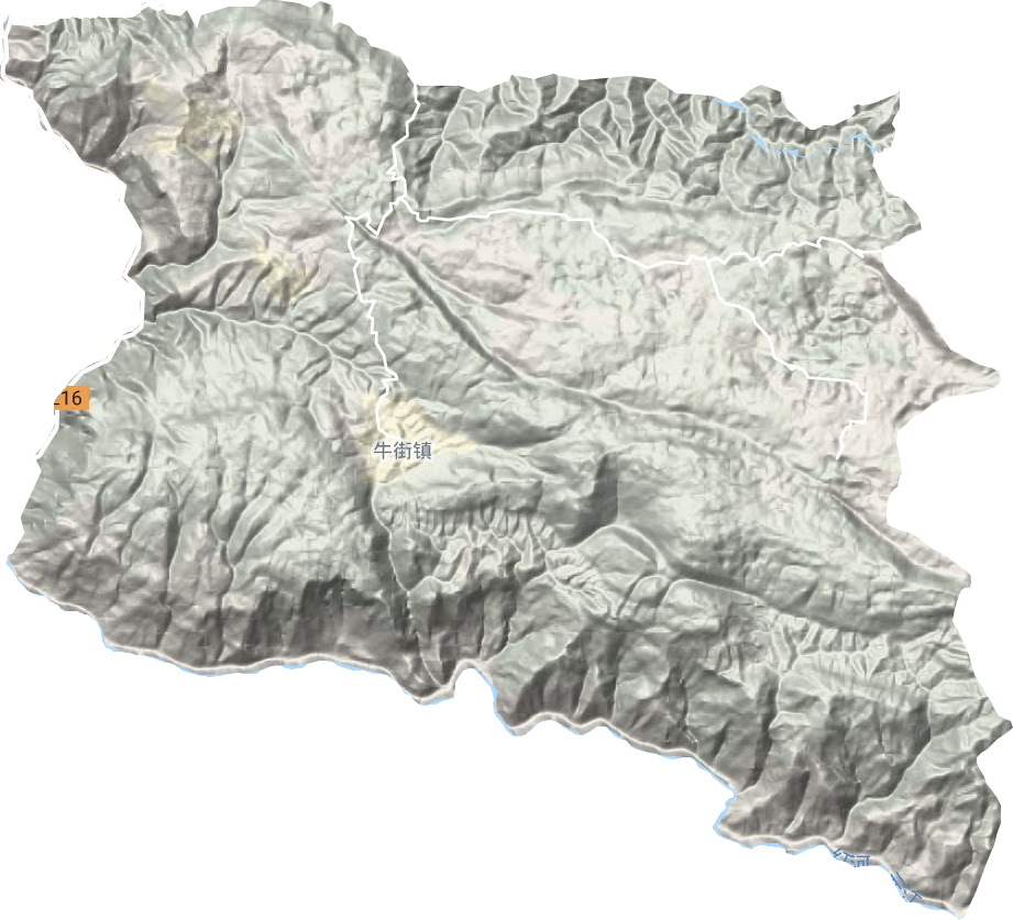 牛街鎮(zhèn)地形圖