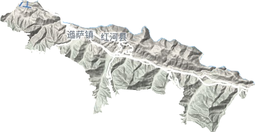 迤薩鎮(zhèn)地形圖