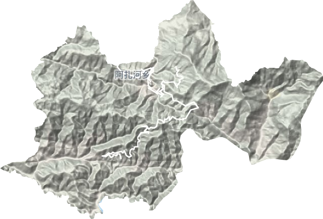 阿扎河鄉地形圖