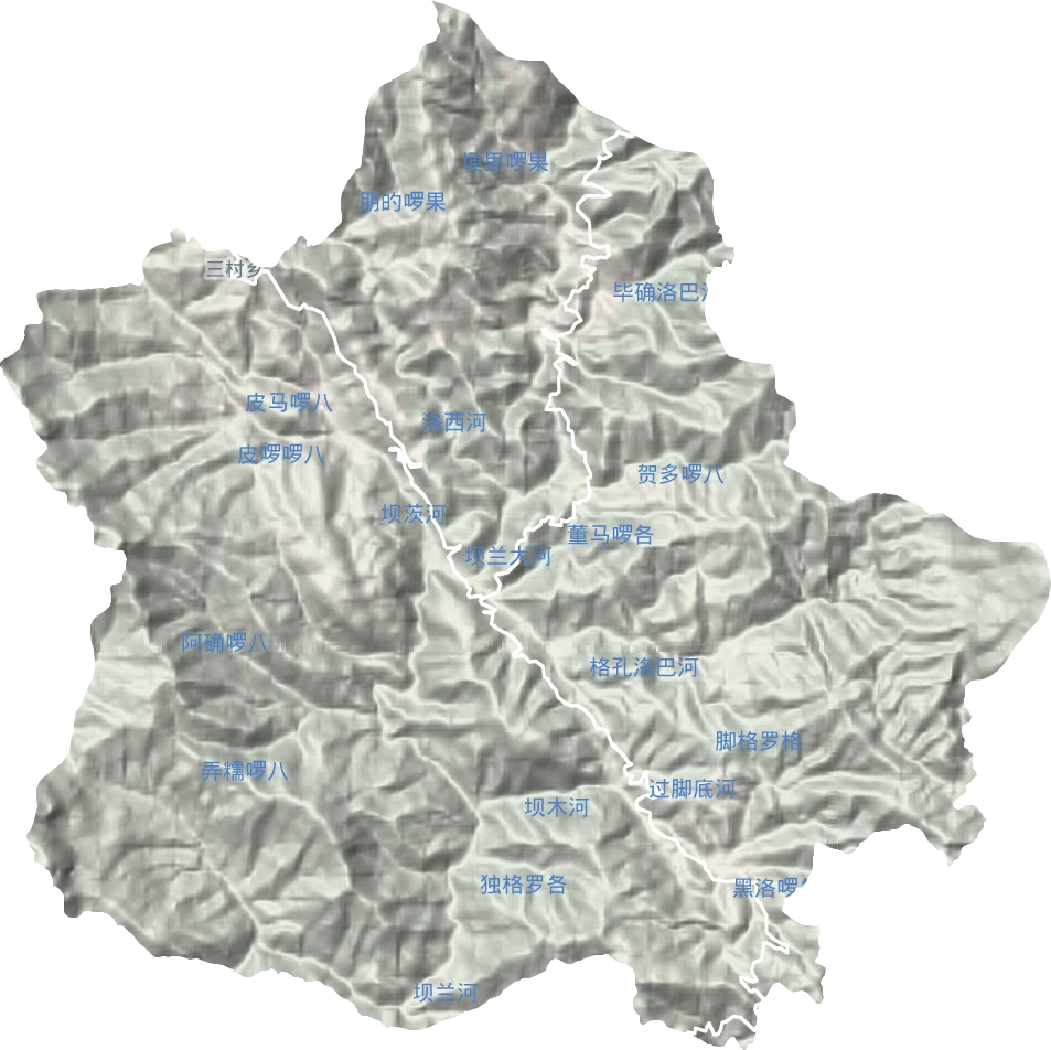 三村鄉(xiāng)地形圖