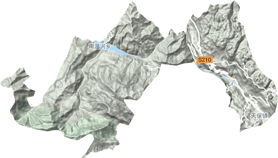 天保鎮地形圖