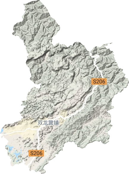雙龍營鎮地形圖