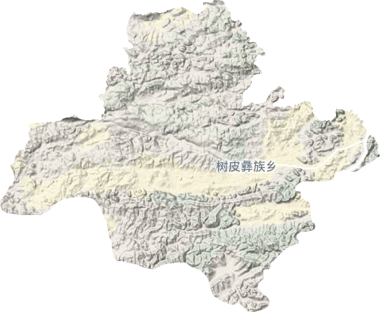 樹(shù)皮彝族鄉(xiāng)地形圖