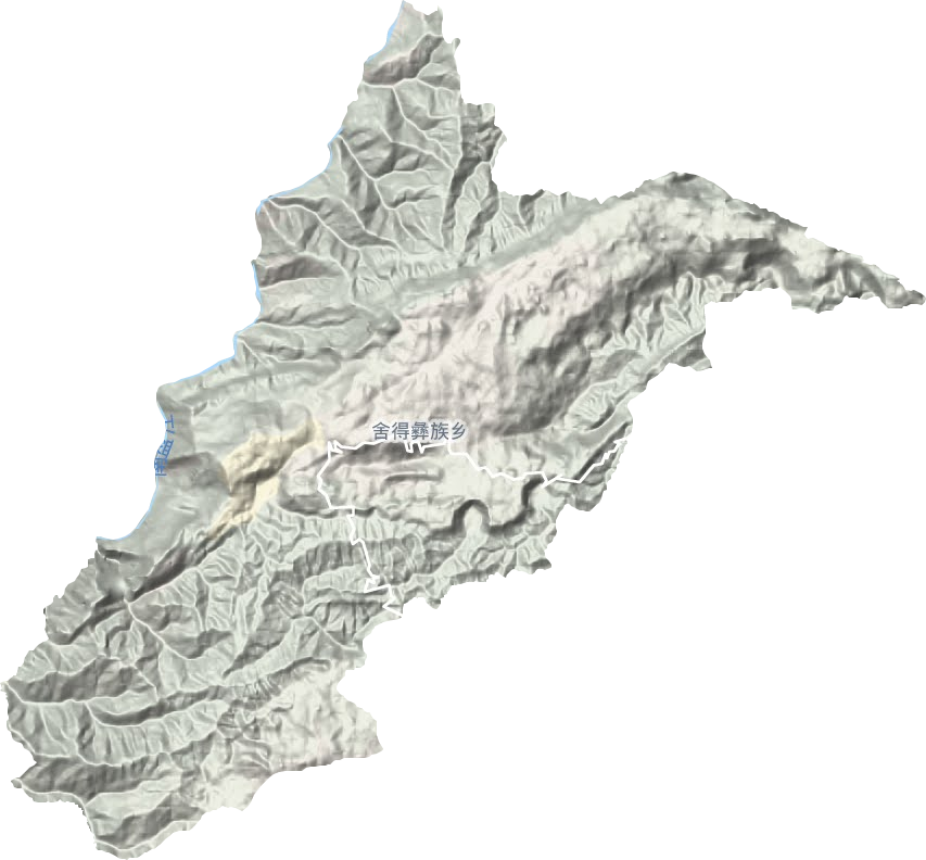 舍得彝族鄉地形圖