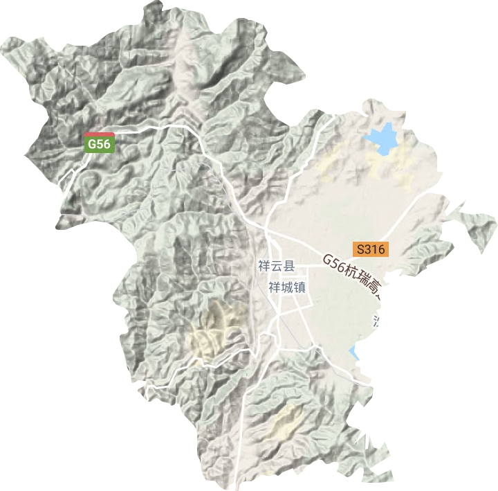 祥城鎮地形圖