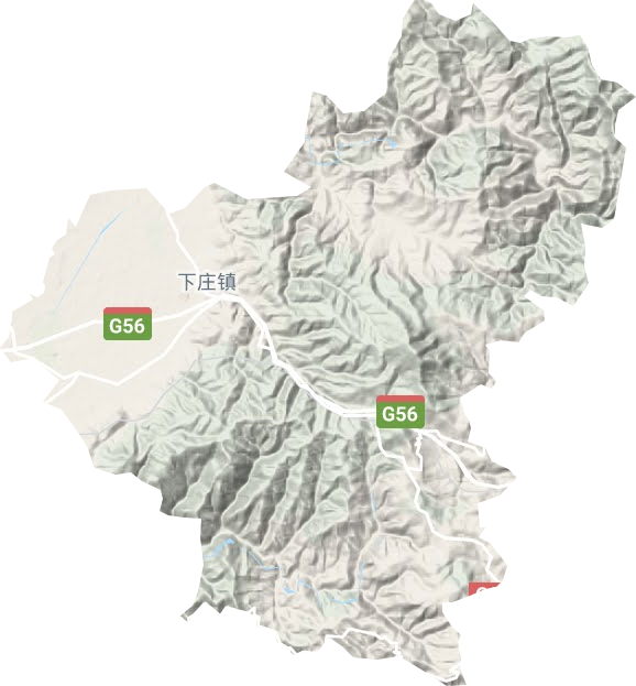 下莊鎮地形圖