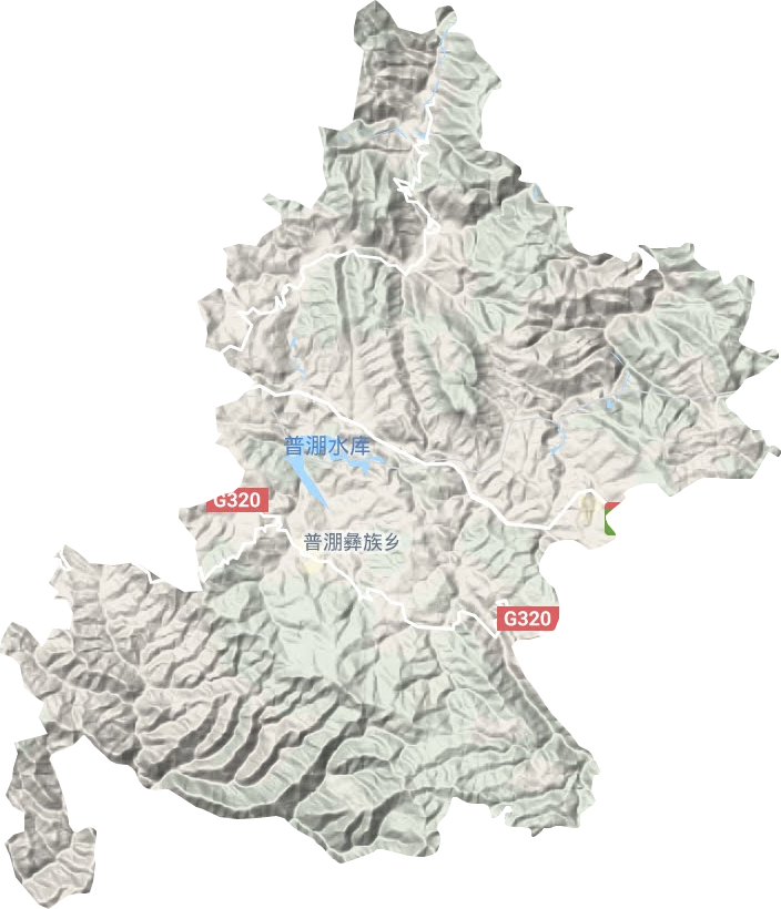 普棚鎮地形圖