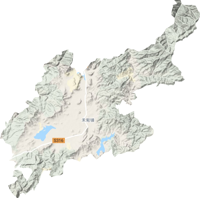 禾甸鎮地形圖