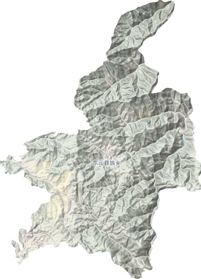 東山彝族鄉地形圖