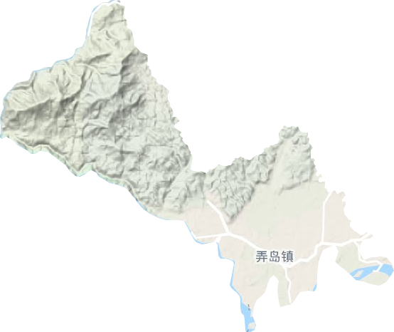 弄島鎮(zhèn)地形圖