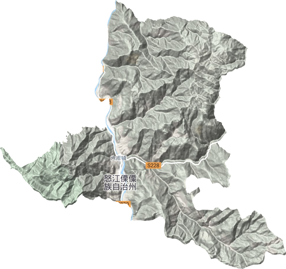 六庫鎮地形圖