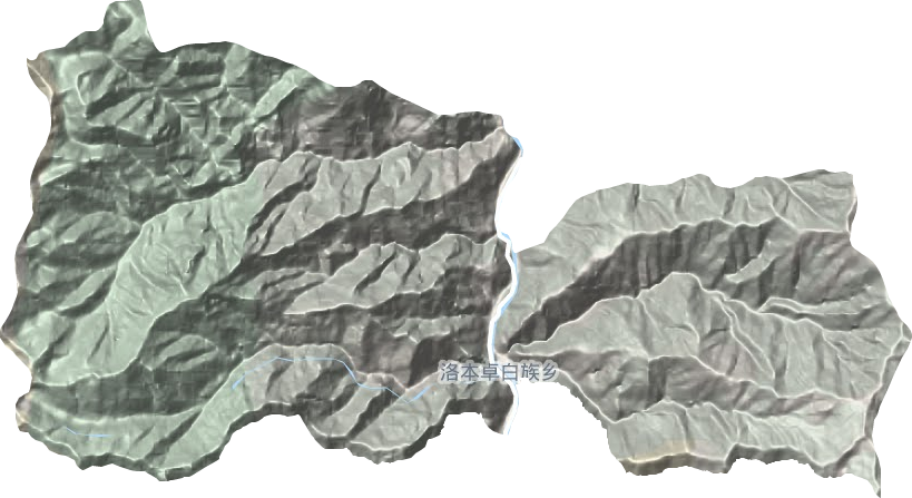 洛本卓鄉地形圖