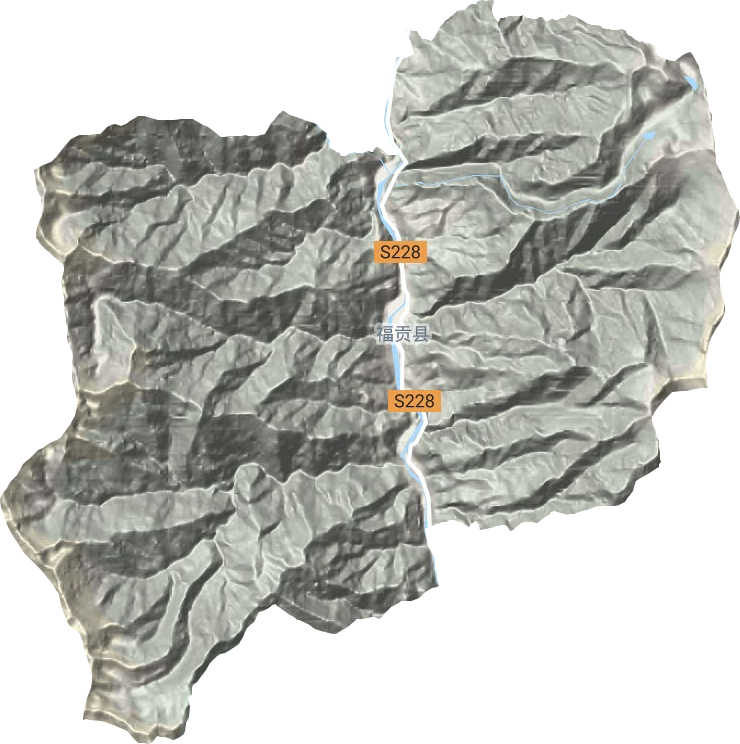 上帕鎮(zhèn)地形圖