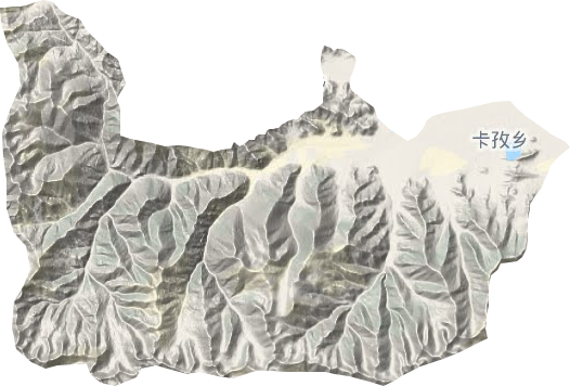 卡孜鄉地形圖