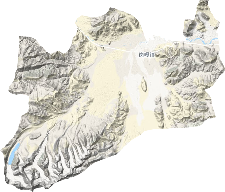 崗嘎鎮地形圖