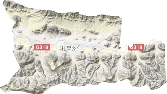 扎果鄉(xiāng)地形圖
