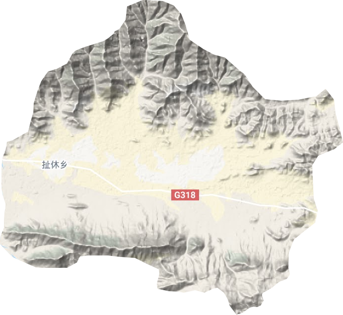 扯休鄉地形圖