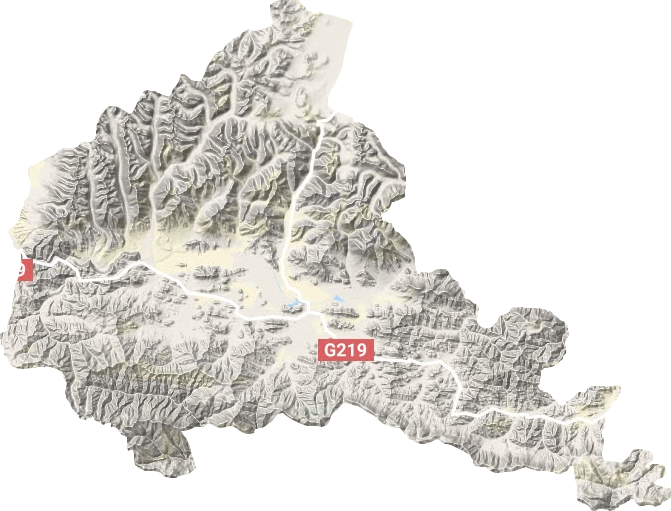 桑桑鎮地形圖