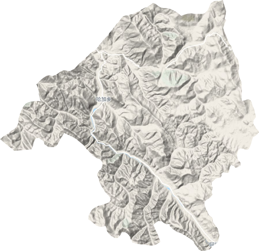 哈加鄉(xiāng)地形圖