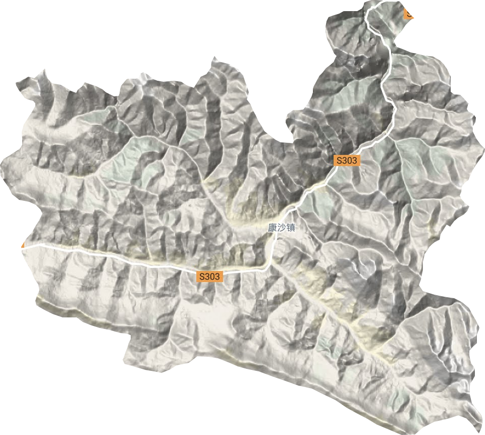 康沙鎮(zhèn)地形圖