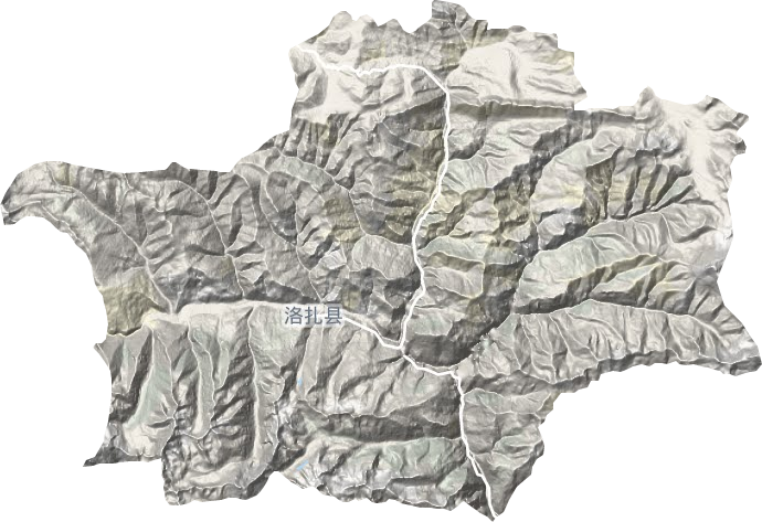 洛扎鎮地形圖
