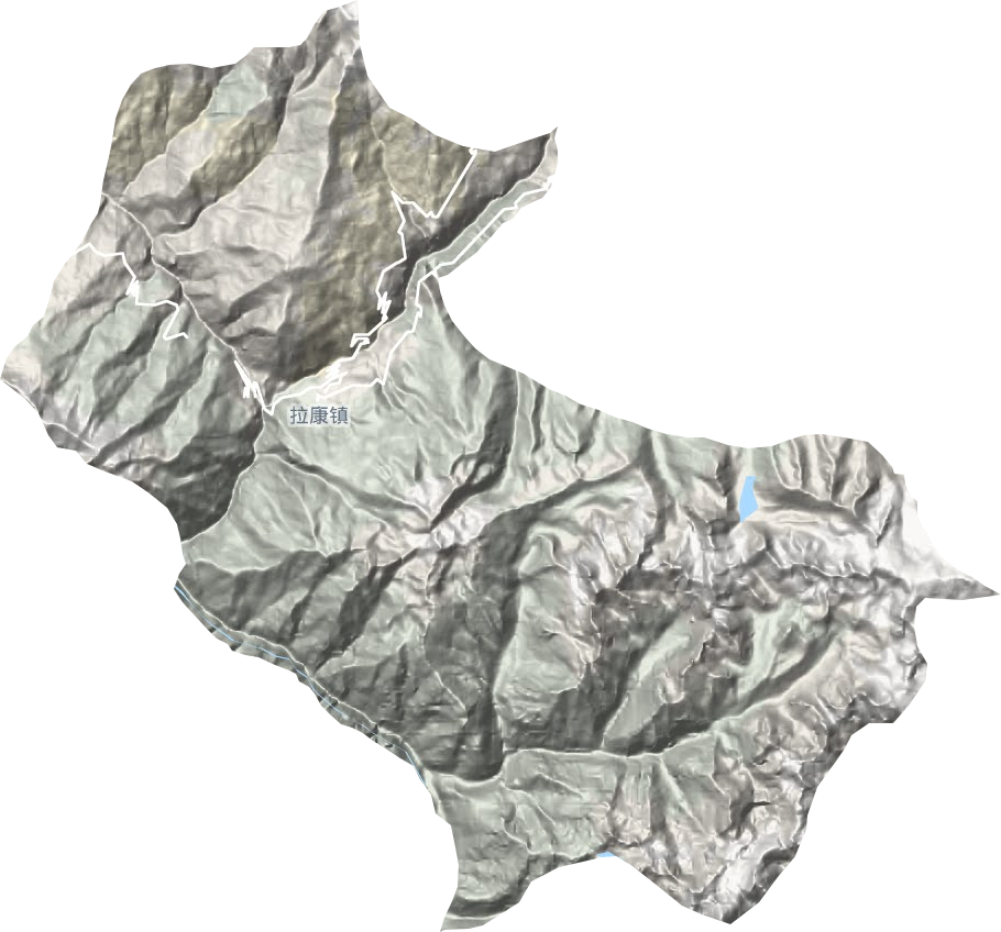 拉康鎮(zhèn)地形圖