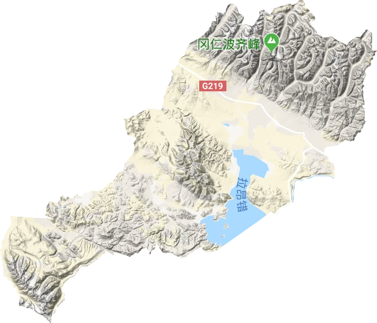 巴嘎鄉地形圖