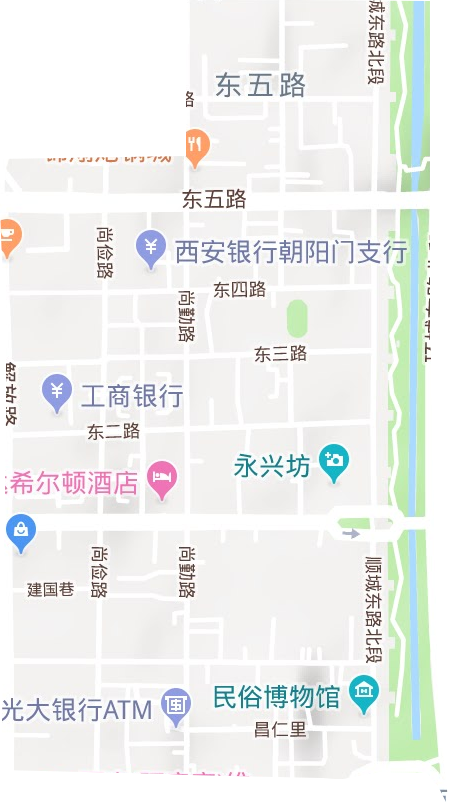中山門街道地形圖