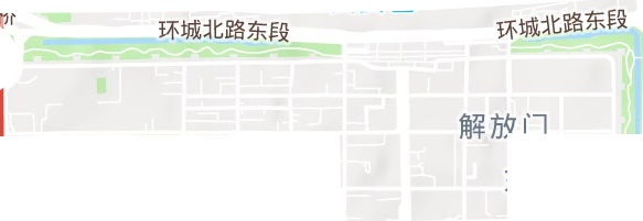 解放門街道地形圖